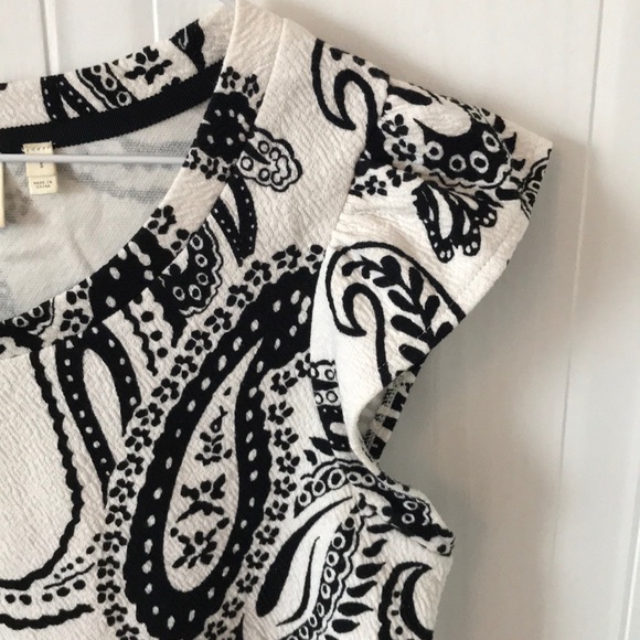 Anthropologie Deletta Ivory Black too Size S - Picture 4 of 5